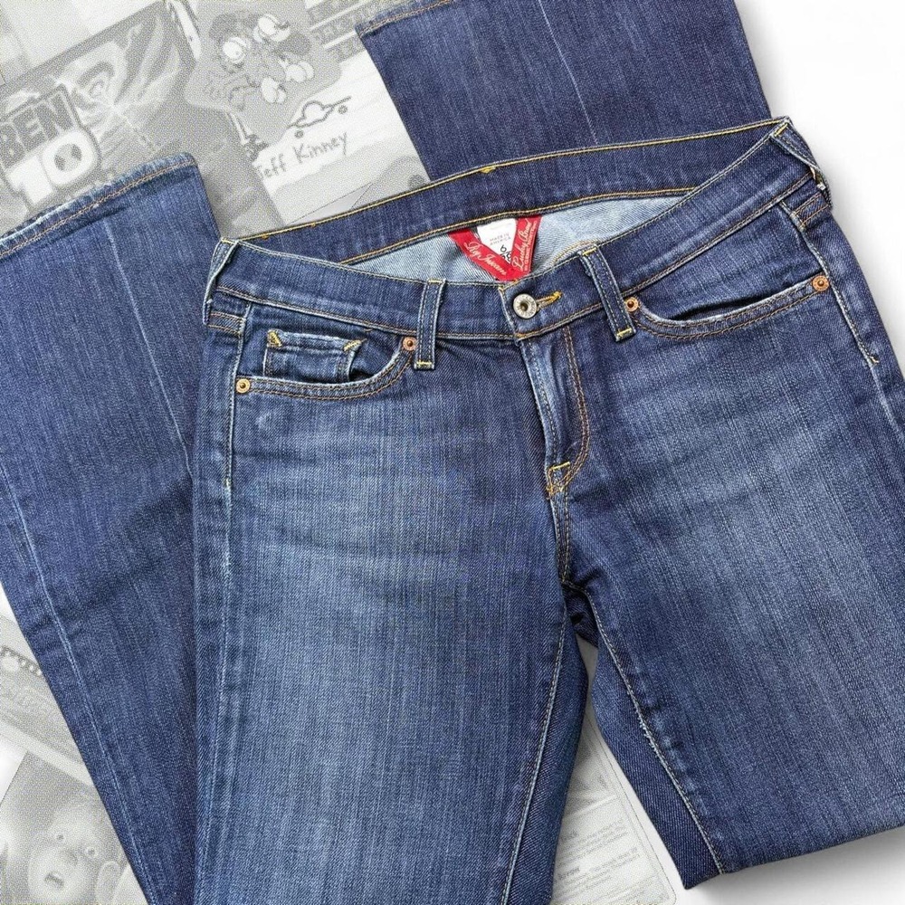 Lucky Brand Zoe Vintage Y2K Dark Wash Extra Flared Bootcut Low Rise Jeans 6/28